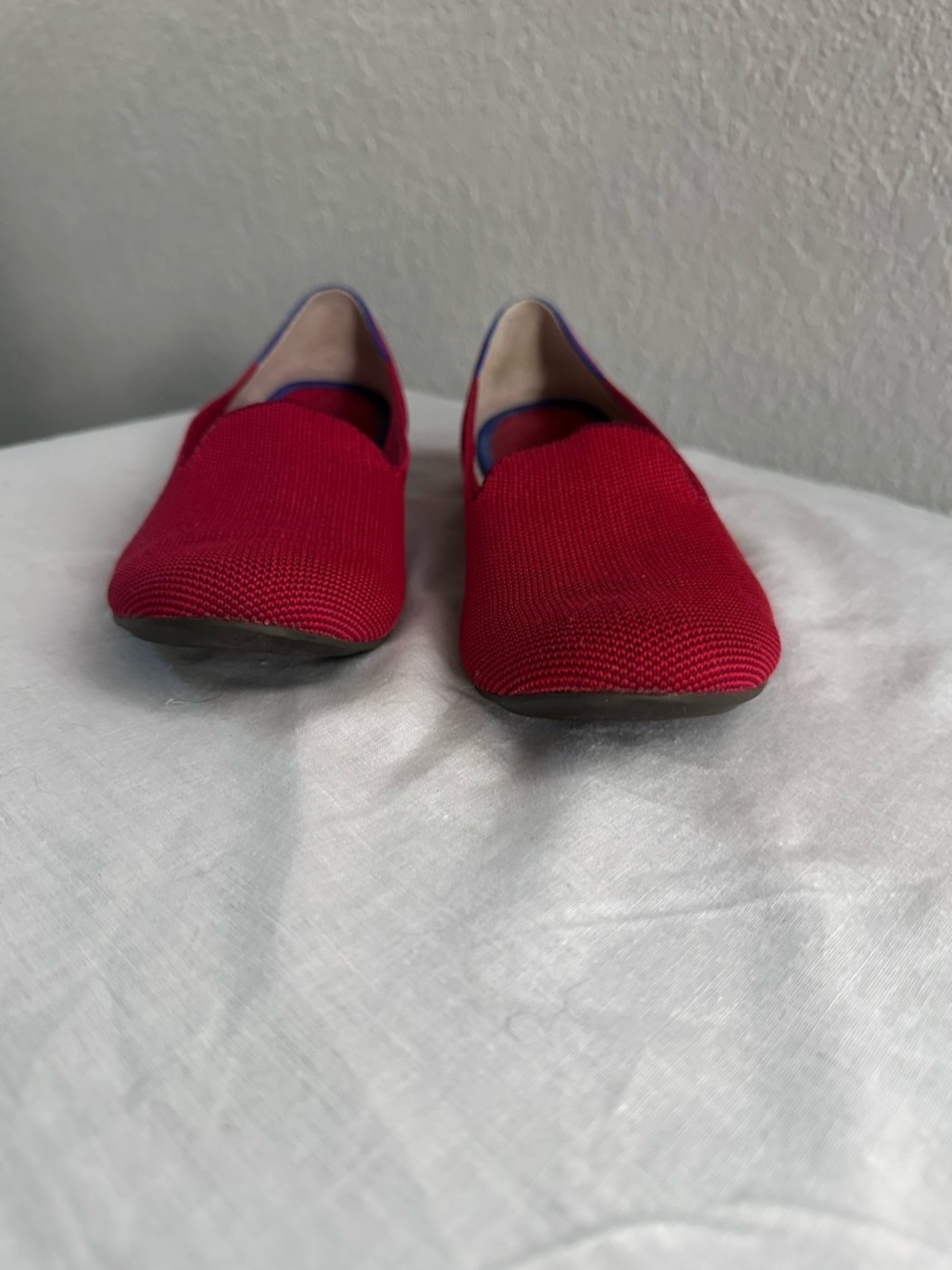 Rothy’s The Loafer Red Knit Slip On Flats Women’s Size 8.5 Washable Comfort - Picture 6 of 10